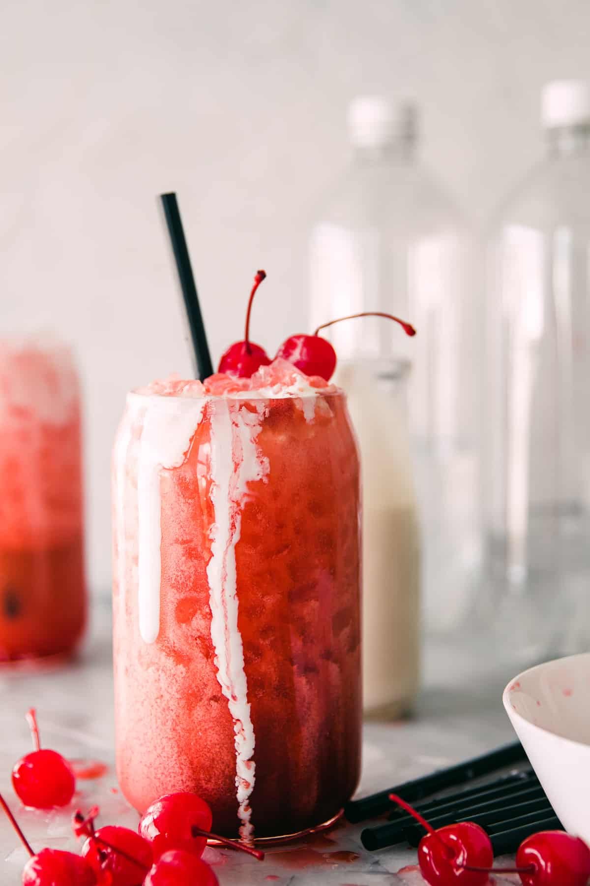 Raspberry Italian Cream Soda (Boozy)